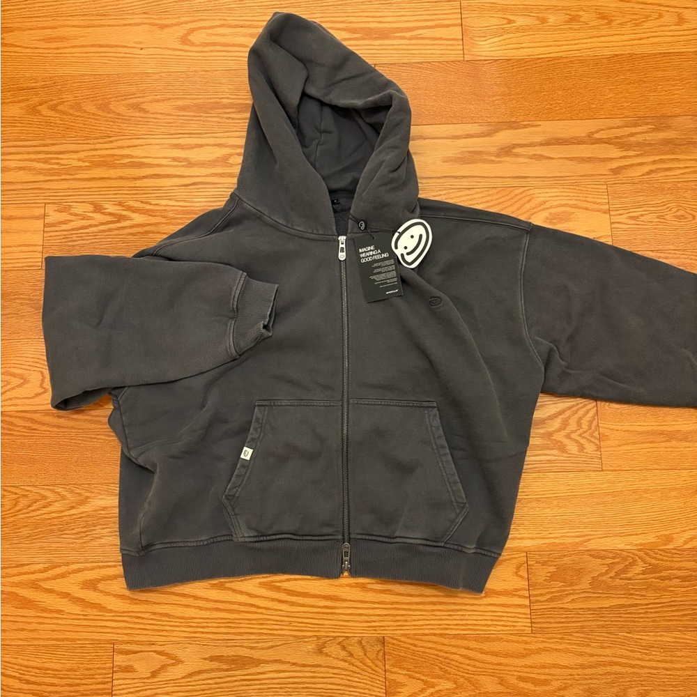 NWT drmers club double zip hoodie size small (s) - slate colour